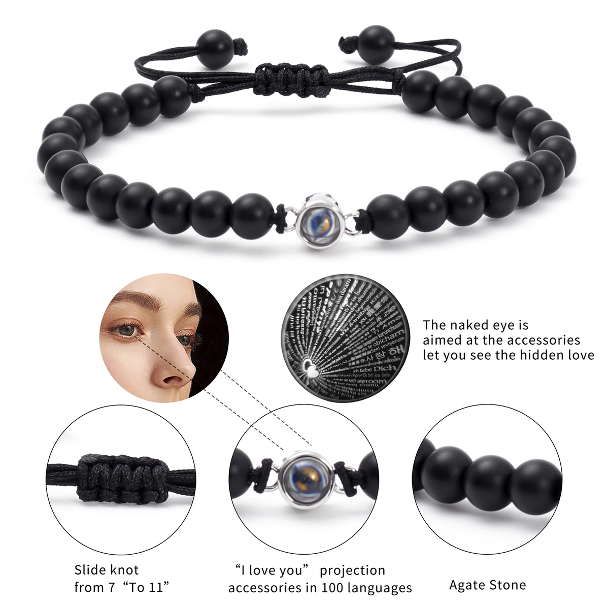 100 Languages I Love You Bracelet