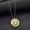 I Love You to the Moon and Back Couples Necklace