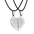 Couple Necklaces Interlocking Heart