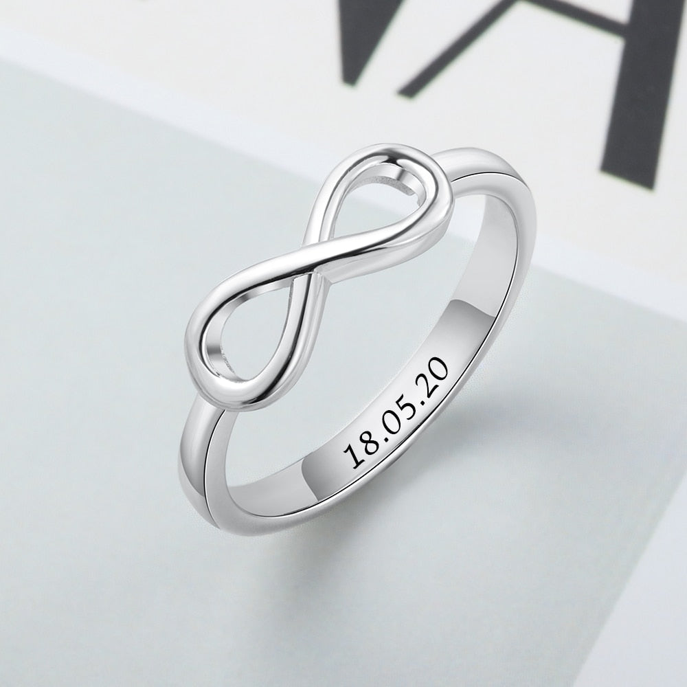Infinity Couple Ring Engraved