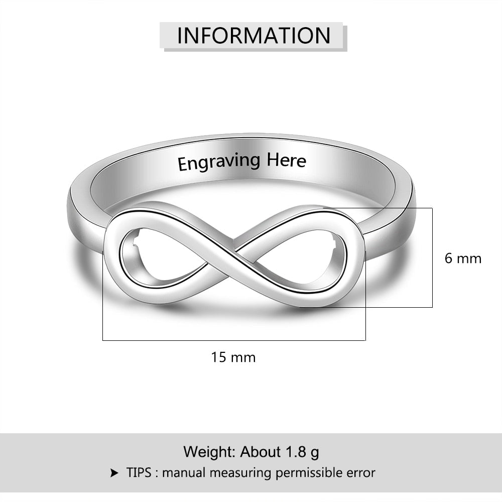 Infinity Couple Ring Engraved
