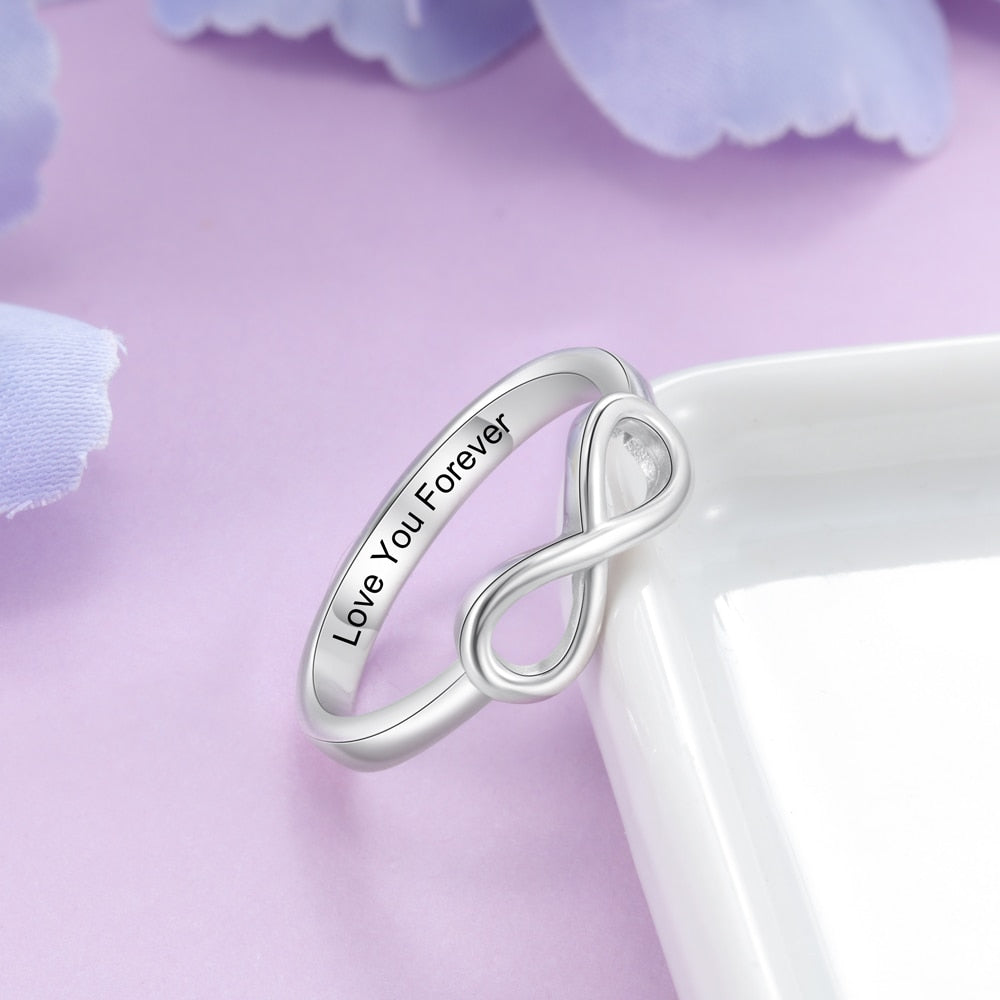 Infinity Couple Ring Engraved
